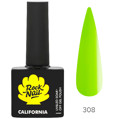 Гель-лак RockNail, California 308 Lime Peel