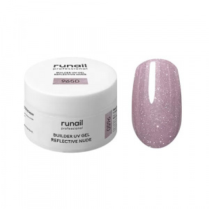 Runail Моделирующий УФ-гель светоотражающий BUILDER UV GEL REFLECTIVE NUDE, 15г №9650
