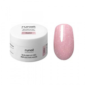 Runail Моделирующий УФ-гель светоотражающий BUILDER UV GEL REFLECTIVE NUDE, 15г №9651